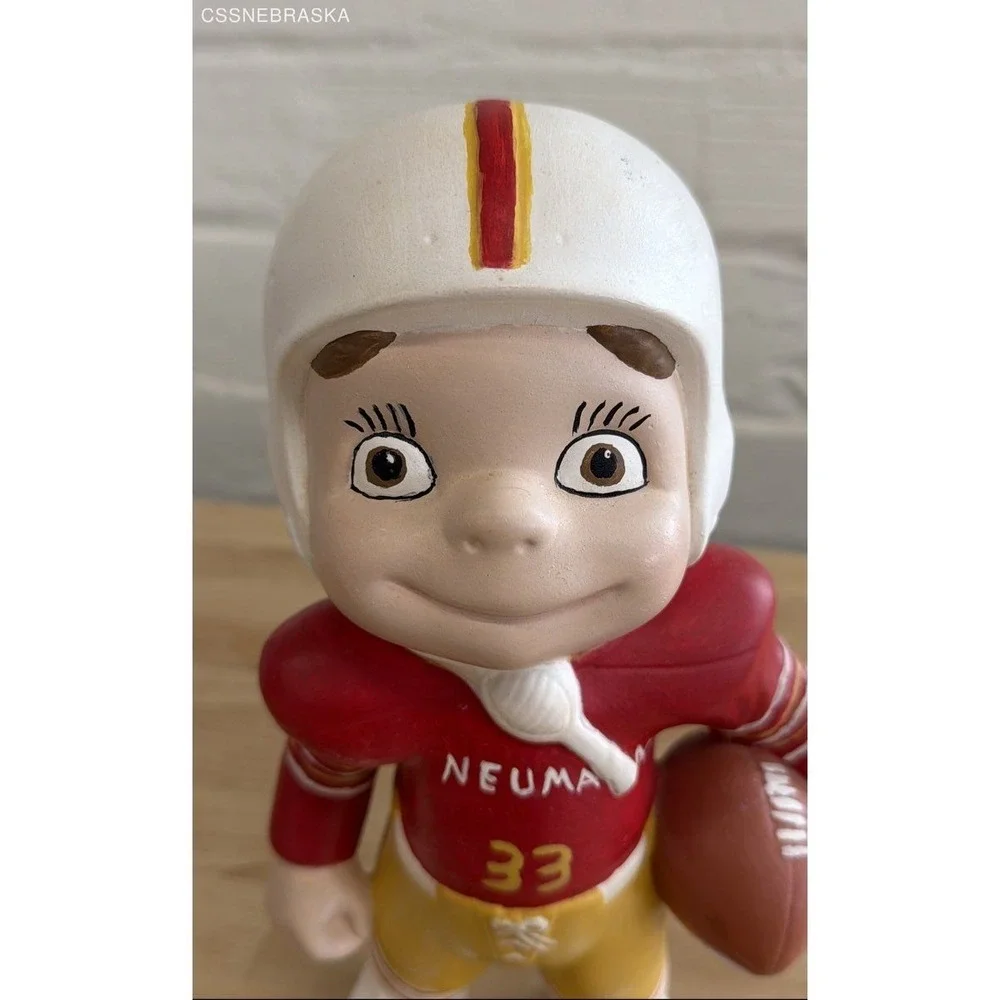 Vintage‎ Atlantic Mold plaster starry-eyed smiling football boy -hand painted